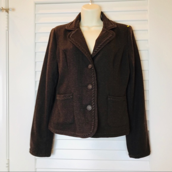 Zoompy Paris Chocolate Brown Wool Blazer - Picture 2 of 7